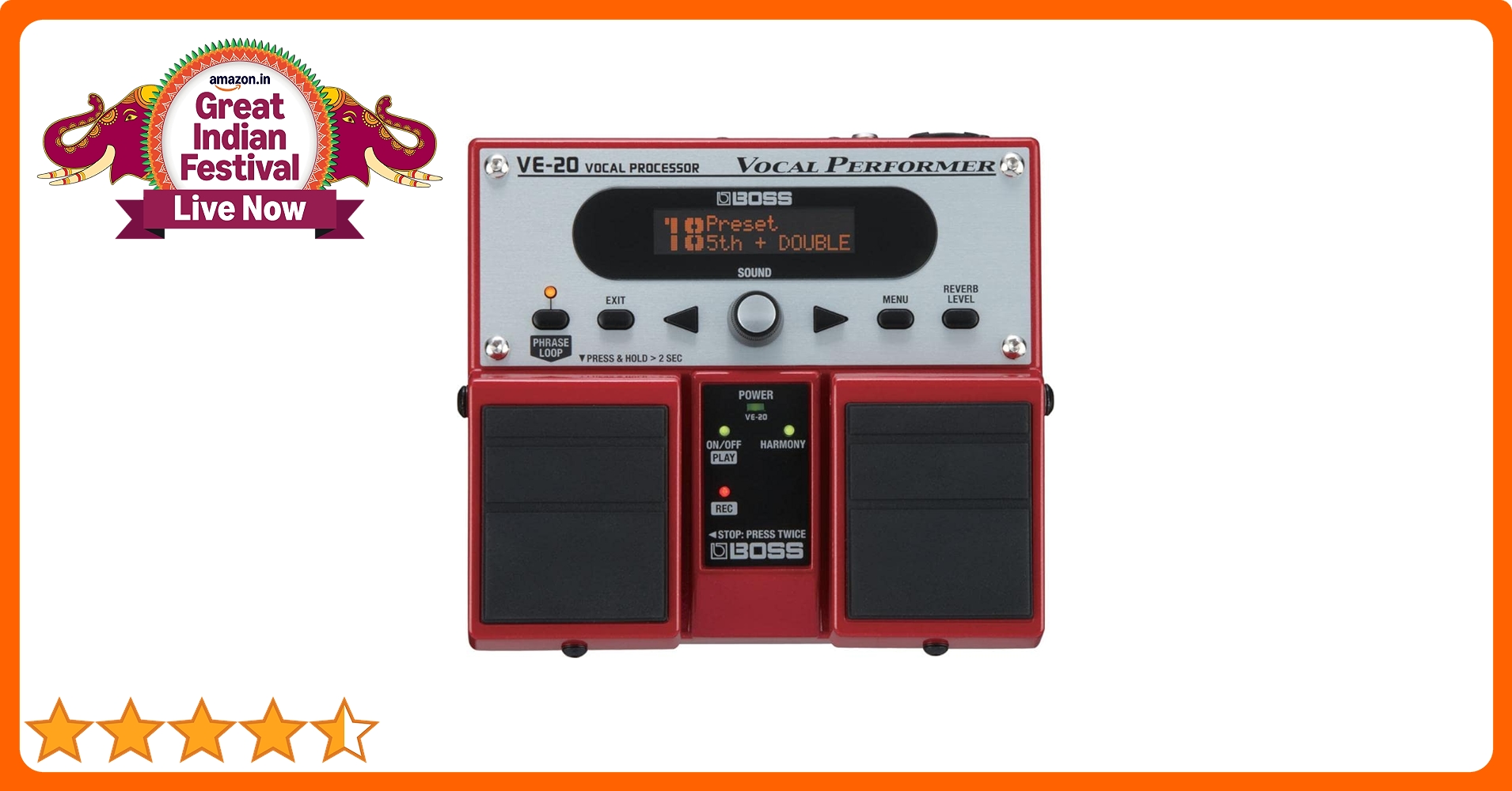 BOSS VE-20 ボーカルプロセッサー BOSS Ve-20 Vocal Processor : Amazon.in: Musical Instruments